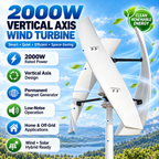 Vertical Axis Wind Turbine  - 2KW Quiet Design for Home, Rooftop & Urban Areas