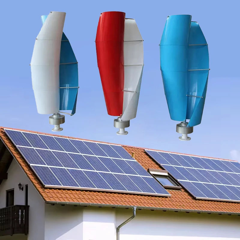 Vertical Spiral 5kw Wind Turbine Turboventilator Residential Wind Turbine Generator With Controller